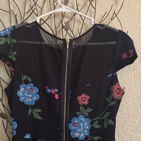 Chic Navy Floral Mini Dress - Picture 10 of 11